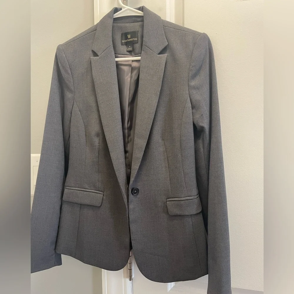 Worthington Gray Blazer Size 4 - Picture 1 of 4
